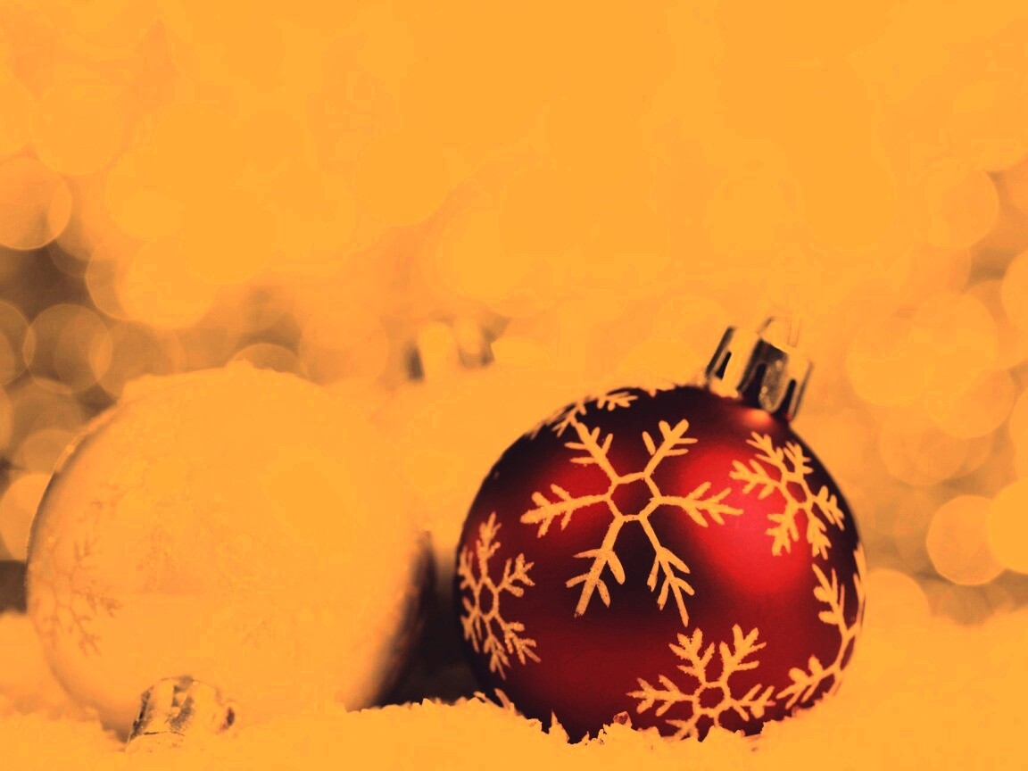 Новогодние игрушки обои