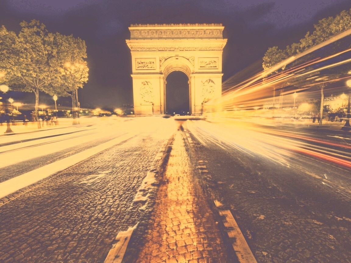 Елисейские поля с Триумфальной аркой обои