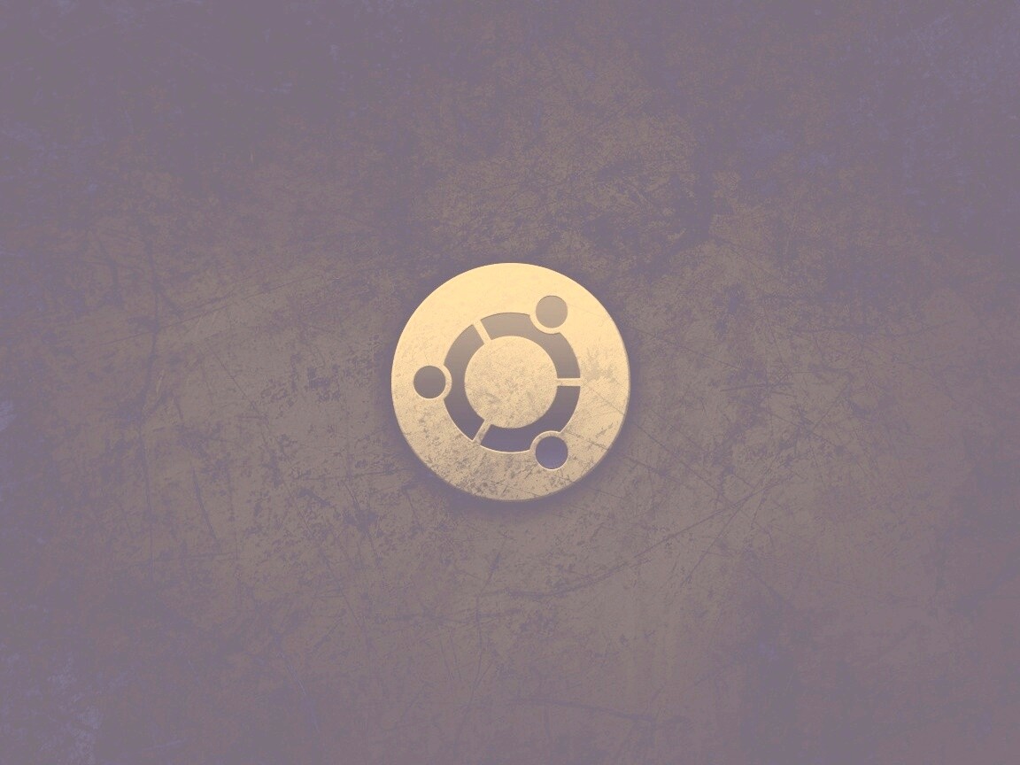 Логотип убунту из металла обои