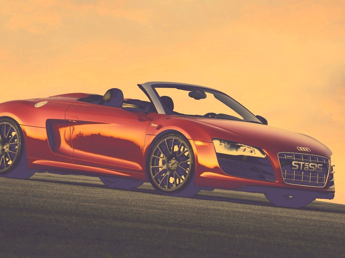 Красная Audi обои