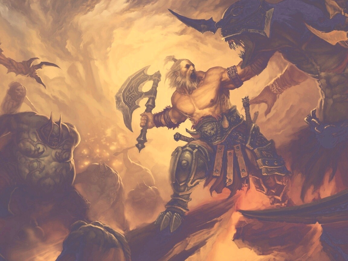 Варвар из Diablo 3 обои