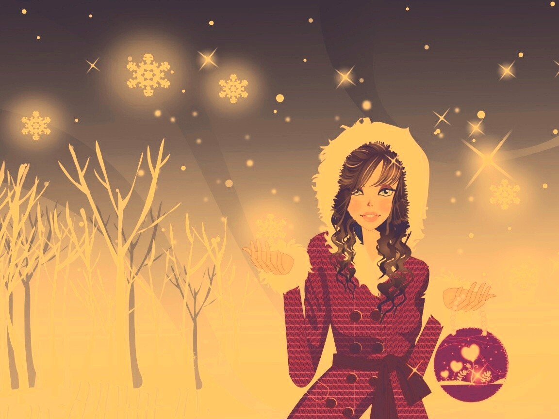 Модный новый год обои