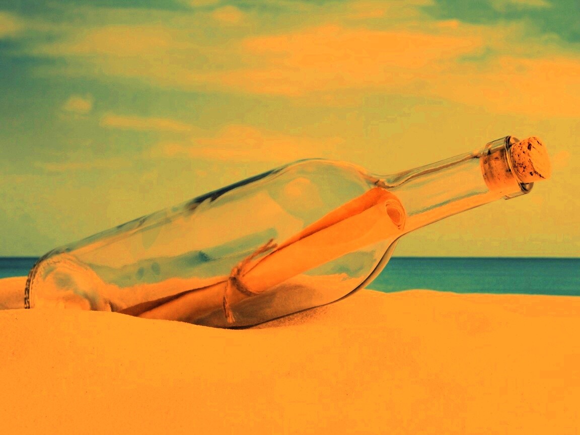 Послание в бутылке обои