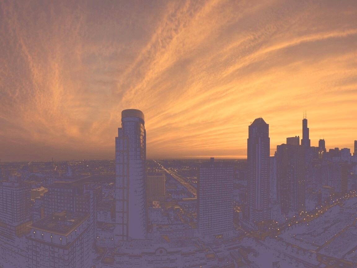 Сумерки в городе обои