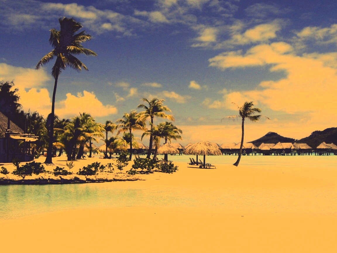 Побережье Бора-бора обои