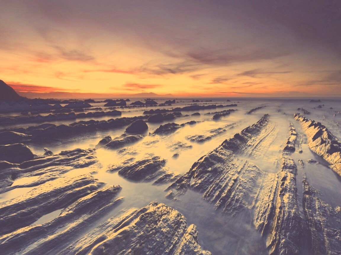 Рифы в тумане обои