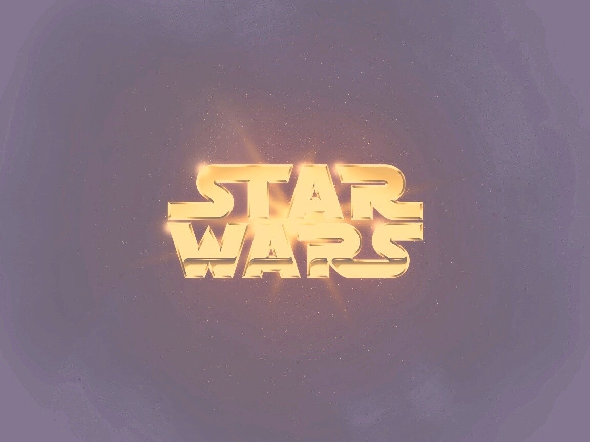 Золотой логотип Star Wars обои