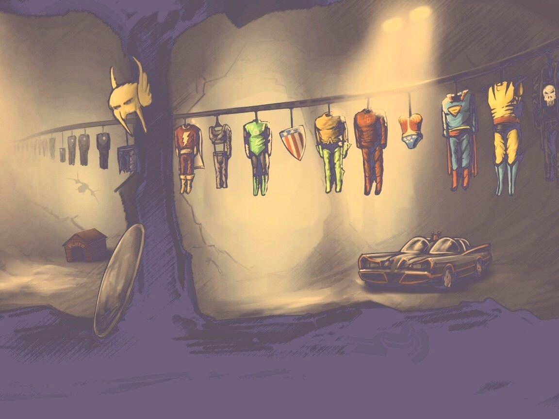 Пещера супергероев обои