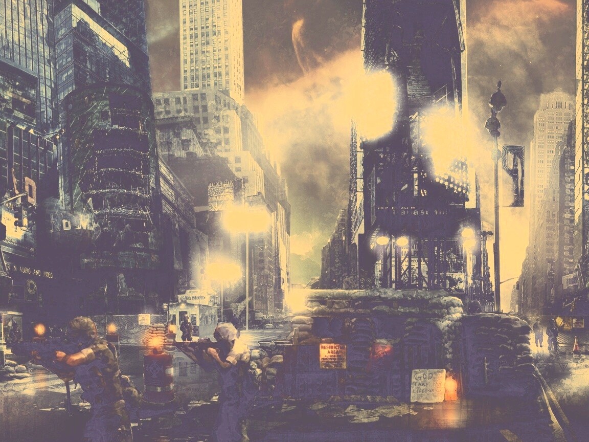 Укрепления на Таймс-сквер обои