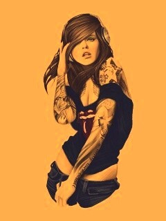 Музыкальная девочка обои