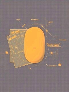 Чертеж яблочной мышки обои