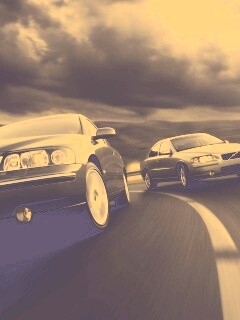 Два седана вольво на повороте обои