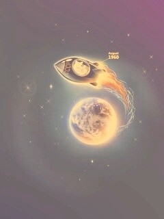 Белка и Стрелка летят в космос обои