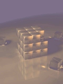 Стеклянный кубик рубика обои