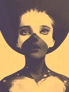 Черно-белый бодиарт обои