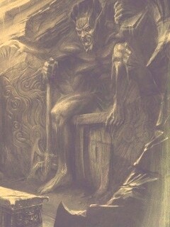 Довакин и Барбас в святилище Клавикуса Вайла обои