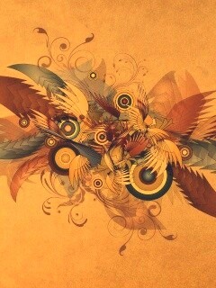 Перья и круги обои