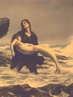 Рыбаки спасают русалку обои