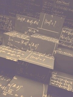 Черные кубы в уравнениях обои