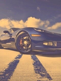 Синий спорткар обои