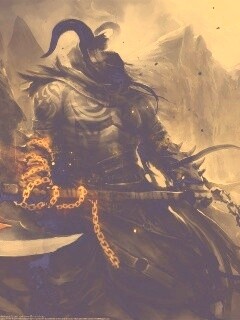 Демон с топором обои