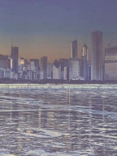 Зима в мегаполисе обои