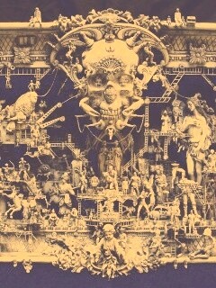 Адская скульптура обои