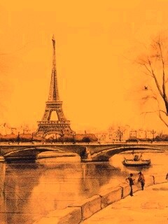 Рисунок Эйфелевой башни обои