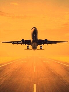 Взлетающий самолет обои