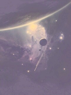 Комета пролетает мимо планеты обои