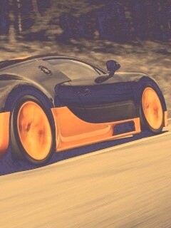 Оранжево-черный Бугатти обои