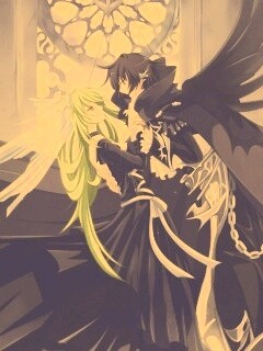 Танец под витражом обои