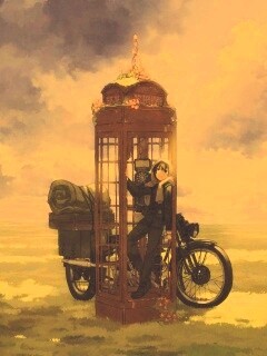 Парень в телефонной будке обои