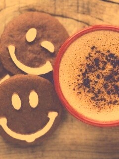 Кофе с печеньками обои