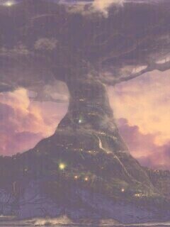 Дерево-город обои