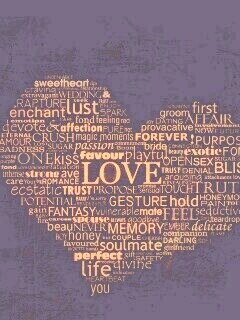 Слова любви обои