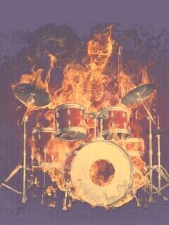 Огненный барабанщик обои