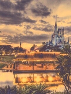 Диснеёленд вечером обои
