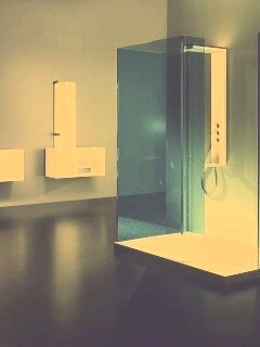 Ванная комната в стиле hi tech обои