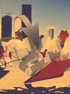 Трехмерное граффити обои