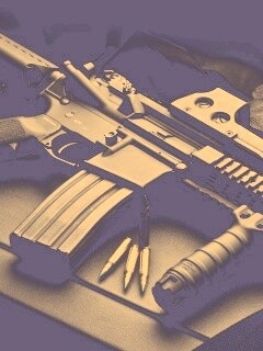 Черный автомат обои