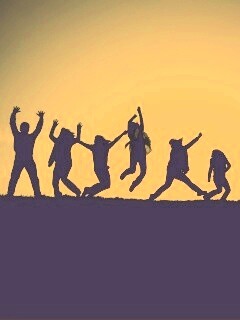 Силуэты людей обои