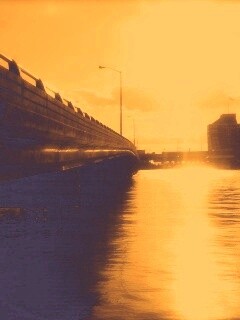 Залитый солнцем мост обои