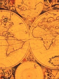 Старинная карта мира обои