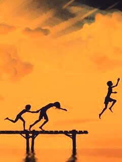 Прыжки с причала обои