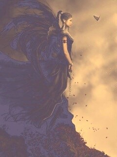 Девушка в тумане обои