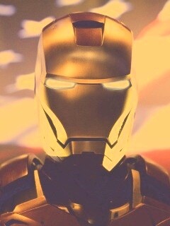 Железный человек на фоне американского флага обои