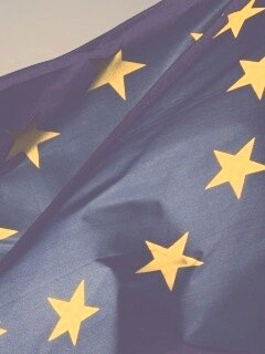 Синий флаг Евросоюза (европейского союза) обои