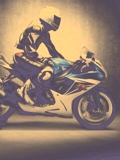 Suzuki и мотоциклист обои