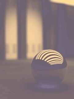 Трехмерный блестящий металлический шарик обои